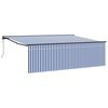vidaXL Прибираща се тента Синьо и бяло 400 &times; 300 cm
