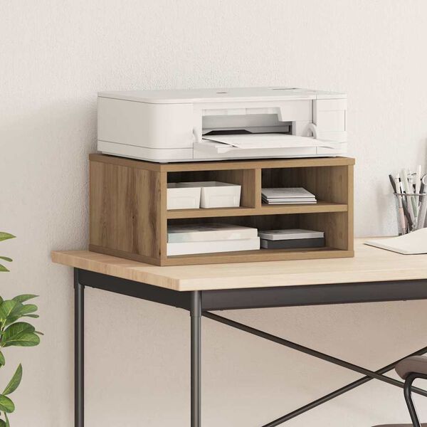 vidaXL Стойка за принтер Дъб 49 x 40 x 22.5 см Инженерно дърво