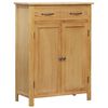 vidaXL Шкаф за обувки, 76x37x105 см, дъбов масив