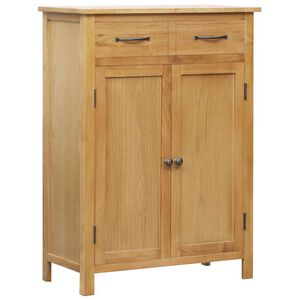 vidaXL Шкаф за обувки, 76x37x105 см, дъбов масив