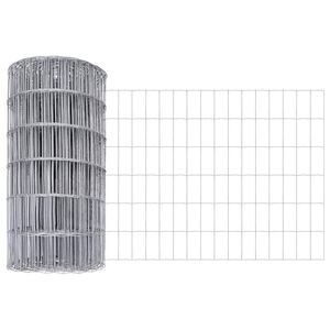 vidaXL Европейска ограда 0,4 x 50 м Желязо с PVC покритие