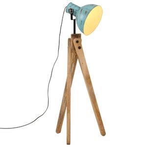 vidaXL Подова лампа 25 W винтидж състарено синьо 45x45x120 см E27