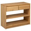 vidaXL Конзолна маса SAUDA, дъб, 89,5x36,5x73 см, борово дърво масив