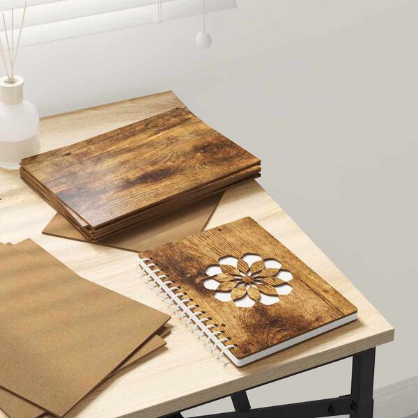 vidaXL Декор панели 12 pcs Опушен дъб 15 x 21 x 0.3 см Инженерно дърво