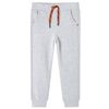 vidaXL Детски спортен панталон, сив меланж, 104