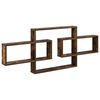 vidaXL Стенен рафт Опушен дъб 130 x 10 x 50 см Инженерна дървесина