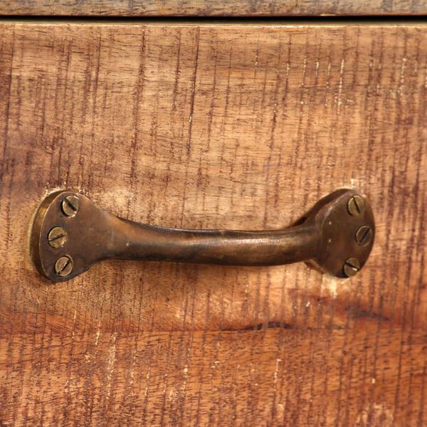 vidaXL ТВ шкаф, дървен масив, винтидж, 118x30x40 cм