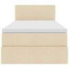 vidaXL Легло с място за съхранение и матрак Кремав 90 x 190 cm