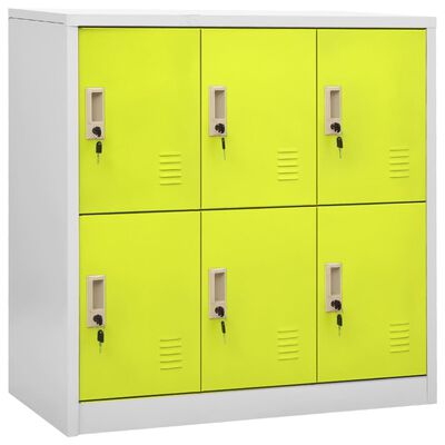vidaXL Заключващ се шкаф, светлосиво и зелено, 90x45x92,5 см, стомана