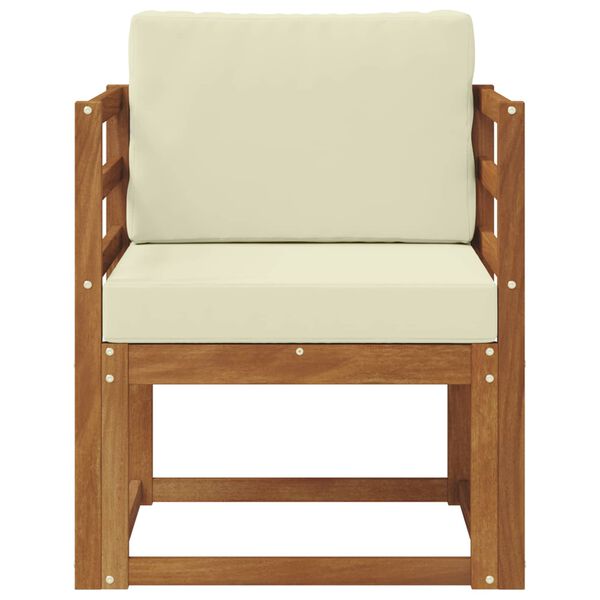 vidaXL Комплект дивани за открито Солидно акациево дърво и полиестер