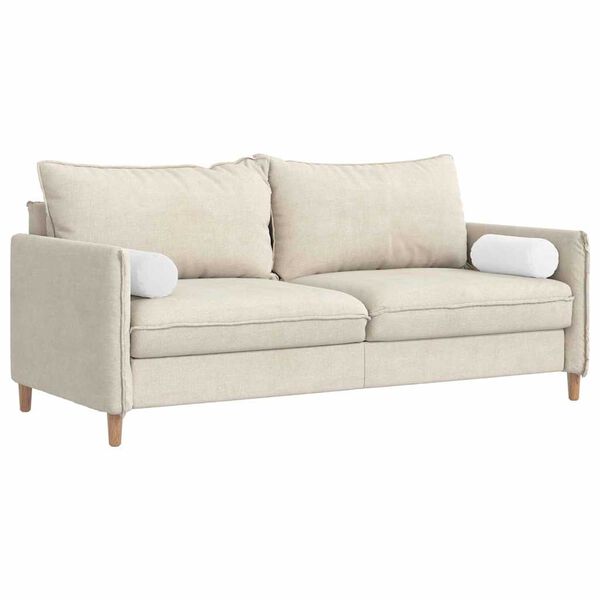 vidaXL Възглавници валяци 2 pcs Бяло &Oslash; 15 x 40 см текстил