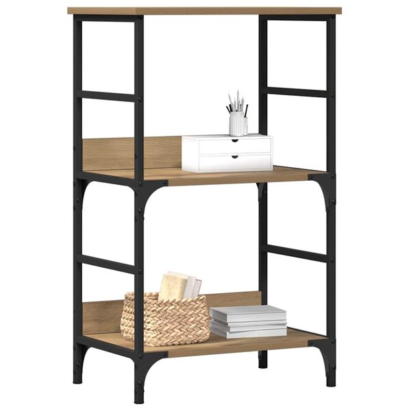 vidaXL Библиотека, дъб артизан, 50x33x82 см, инженерно дърво