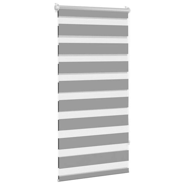 vidaXL Зебра щора 60,9x120 см Ширина на плата 56,7 см сива