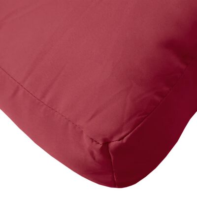 vidaXL Палетна възглавница, 50x50x12 см, виненочервена, текстил