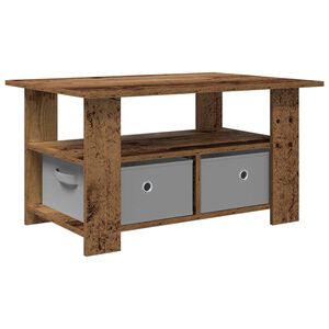 vidaXL Масичка за кафе Старо дърво 77 x 55 x 42 см Инженерна дървесина