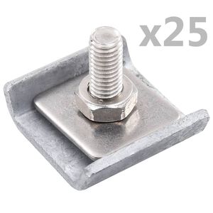 vidaXL Конектори за мрежа, 25 комплекта, сребристи