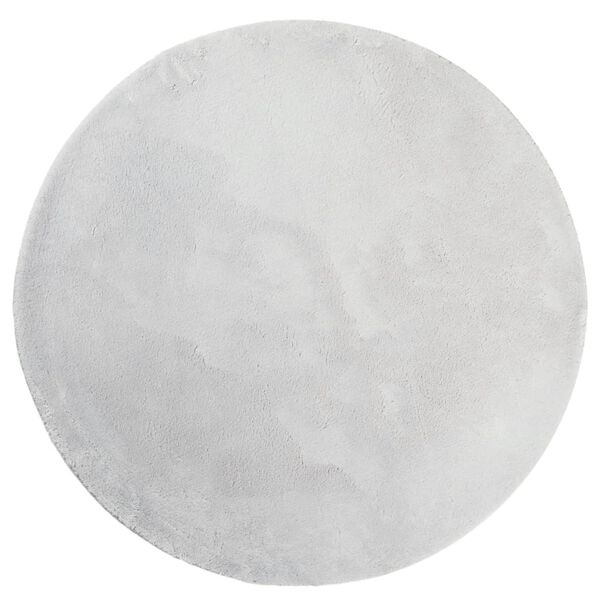 vidaXL Килим HUARTE с къс косъм, мек и миещ се, сив, Ø 80 см