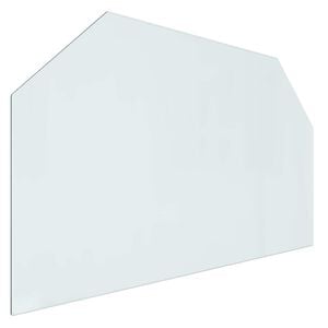 vidaXL Стъклена плоча за камина Прозрачен 100 x 60 cm Стъкло