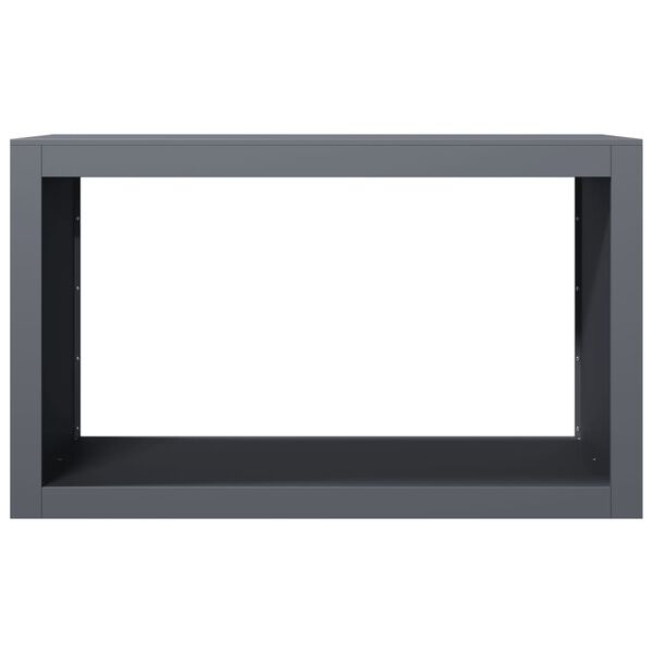 vidaXL Стойка за дърва за огрев, антрацит, 100x40x60 см, стомана