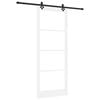 vidaXL Преплъзваща се врата ORKDAL Бял и черен 93 x 232 см