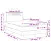 vidaXL Легло с пружинирана основа Капучино 120 x 200 cm Изкуствена