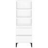 vidaXL Висок шкаф, бял, 40x36x110 см, инженерно дърво