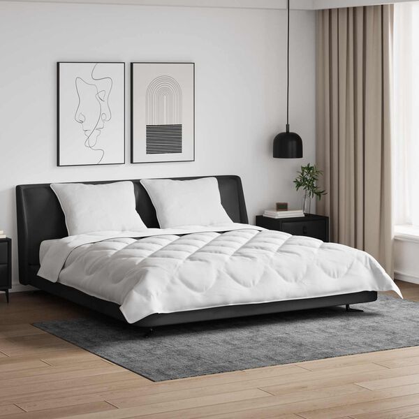 vidaXL Завивка с възглавница 3 pcs Бяло Микрофибър