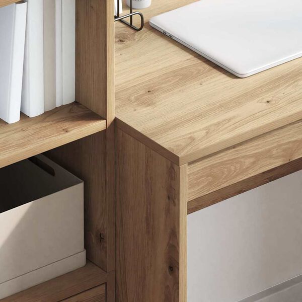 vidaXL Бюро с чекмедже 2 pcs Дъб