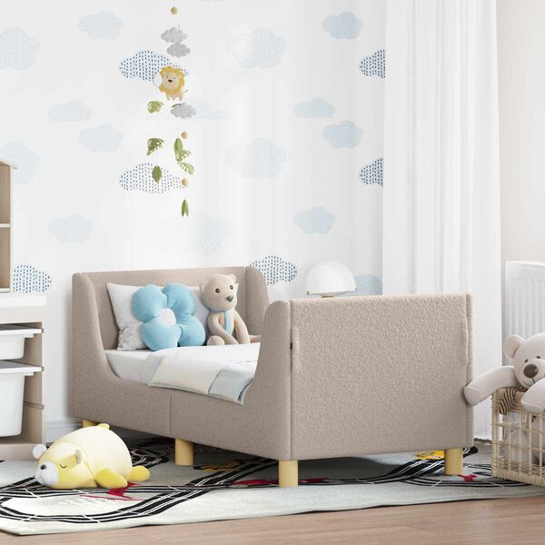 vidaXL Легло за малко с главна дъска с таблото Светлосиво 70 x 140 cm