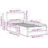 vidaXL Рамка за легло с таблото Кафяво с восъчно покритие 75 x 190 cm