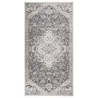 vidaXL Външен килим, плоскотъкан, 80x150 см, светлосив