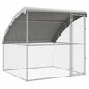 vidaXL Кучешка клетка Сребрист 2 x 2 x 2 m Поцинкована стомана