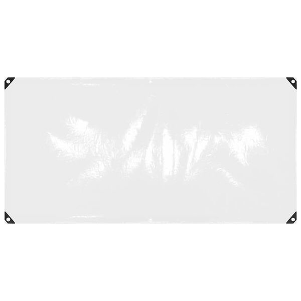 vidaXL Прозрачен брезент с капси 1х2 м PVC