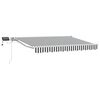 vidaXL Ръчна рамка за сенник с LEDs Антрацит и бяло 3,5 x 2,5 m