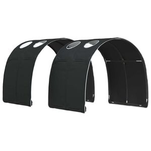 vidaXL Леглов тунел 2 pcs Черно 211 x 67.5 x 2 см Полиестер