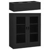 vidaXL Офис шкаф с плантер, антрацит, 90x40x128 см, стомана