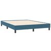 vidaXL Box Spring Легло без матрак Тъмно синьо 160x210 cm Кадифе