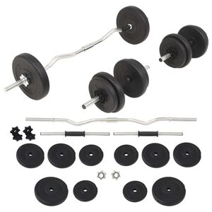 vidaXL Комплект щанга и дъмбели, 30 кг