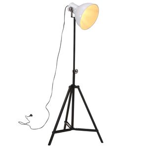 vidaXL Подова лампа, 25 W, бяла, 61x61x90/150 см, E27