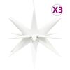 vidaXL Коледни лампи с LED, 3 бр, сгъваеми, бели, 100 см