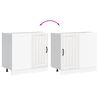 vidaXL Долен кухненски шкаф, Lucca, бял, инженерно дърво
