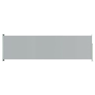 vidaXL Прибираща се странична тента за вътрешен двор, 180x600 см, сива
