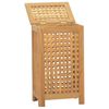 vidaXL Кош за пране, 35x25x60 см, тиково дърво масив