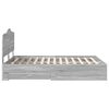 vidaXL Рамка за легло Сив Сонома 160 x 200 cm Инженерно дърво
