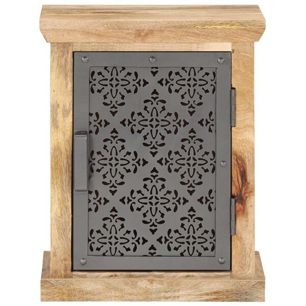 vidaXL Нощно шкафче с вратичка, 40x30x50 см, мангово дърво масив