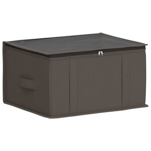 vidaXL Кутия за съхранение с прозрачна горна част Сиво 43 x 34 x 23 см