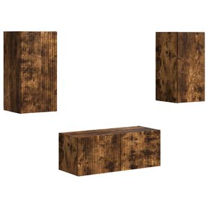 vidaXL Комплект ТВ шкаф 6 pcs Димян дъб Инженерно дърво