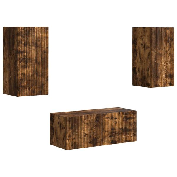 vidaXL Комплект ТВ шкаф 6 pcs Димян дъб Инженерно дърво