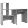 vidaXL Бюро Сив Сонома Инженерна дървесина 131,5 x 50 x 106,5 см