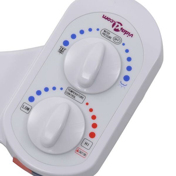 vidaXL Приставка биде за тоалетна единична дюза за гореща/студена вода